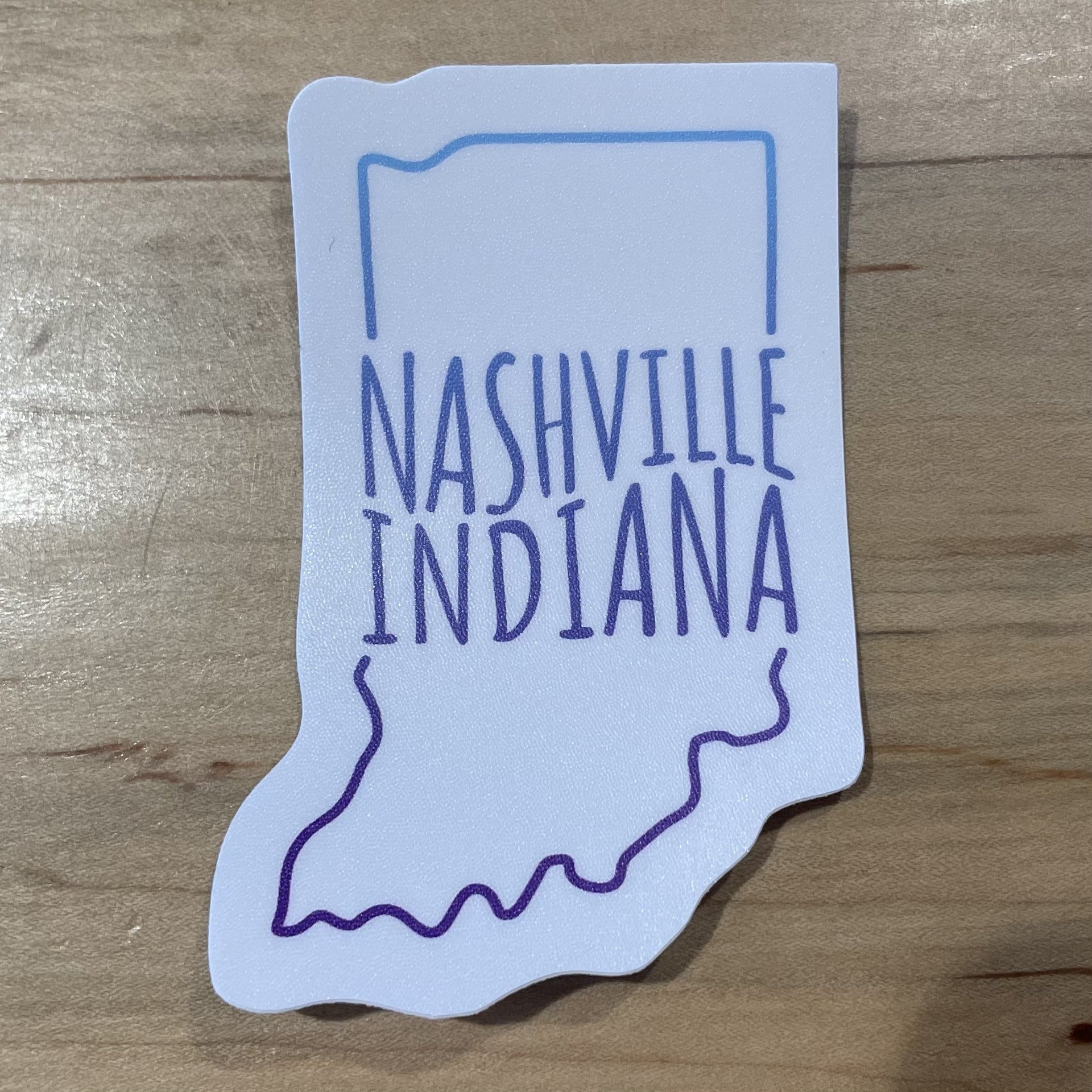 Nashville Indiana Sticker (Blue)