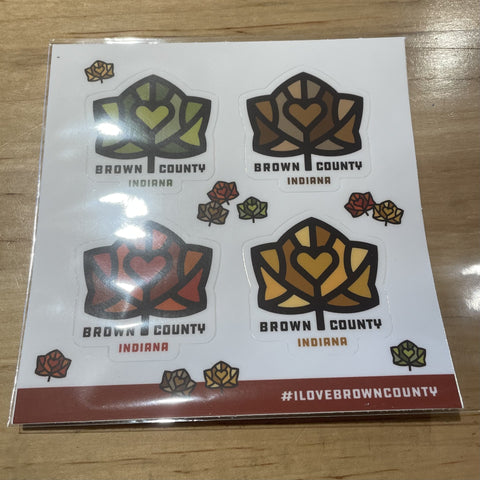 Brown County Leaves Sticker Sheet