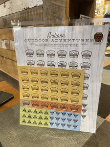 Indiana Outdoor Adventure Sticker Board