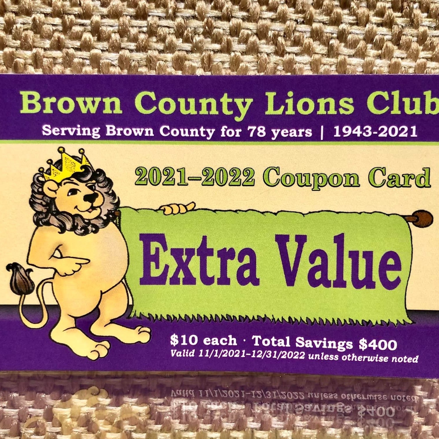 Lions Club Coupon Book