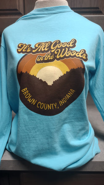 It's All Good in the Woods Long Sleeve Lagoon
